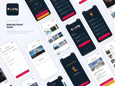 Ui Design Book My Travel Guide app book booking branding design guide icon illustration lests ui logo travel travel app ui uidesign updatedesign vector web