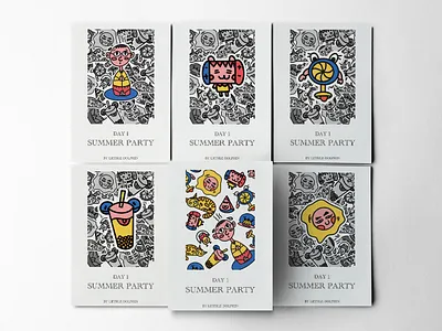 SUMMER PARTY doodle 插图 设计