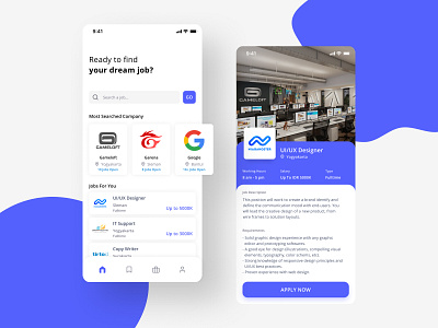 Job App clean design ios iphonex job app job opening job portal minimalistic uidesign uiux