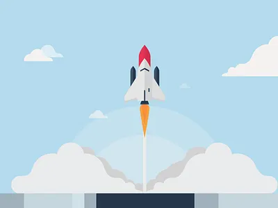 Rocket Launch 2d design digital flat graphic illustration infographic infostarters vector