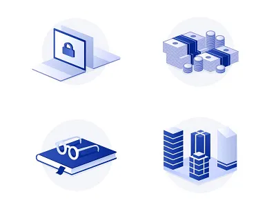 Branded Icons blockchain vector illustration