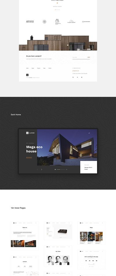 Le Arch architecture art design interior template ui ux website