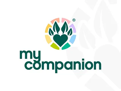My Companion brand brand design branding colors flat design logo logodesign love mark