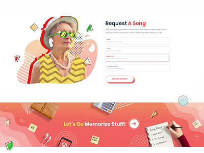Contact for work Section 2d art branding contact form design flat homepage design icon illustration memphis sign up form ui ux vector web website