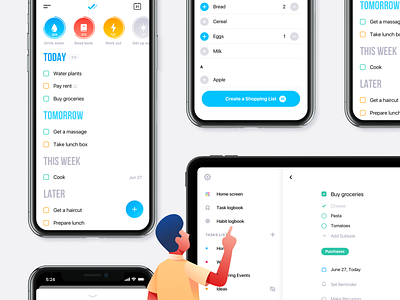 Tappsk for iPad app habit tracker ios ipad mac task manager todo todolist ui ux