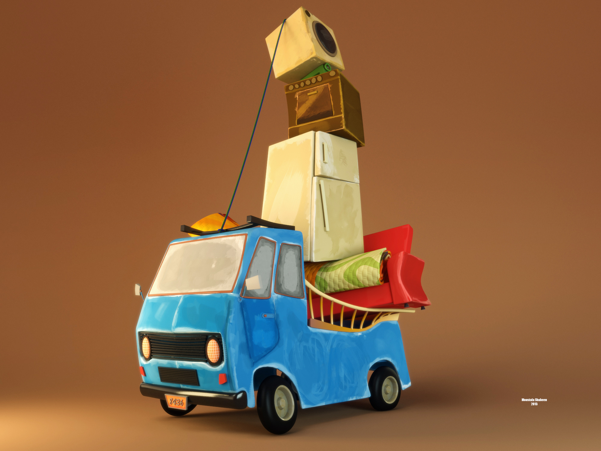 Example of Cartoon 3D Cars