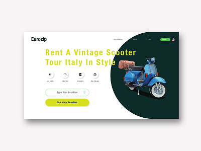 Vehicle Rental Landing Page clean ui conversion design conversion rate optimisation flat deisgn minimal ui simple clean interface transportation design transportationdesign ui ux uxdesign uxui web mockup website design