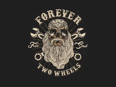 Free Soul akhzart apparel design badge band merch biker brand branding clothing design drawing graphic design hardcore harley davidson illustration merch motorcycle pop punk skull vector