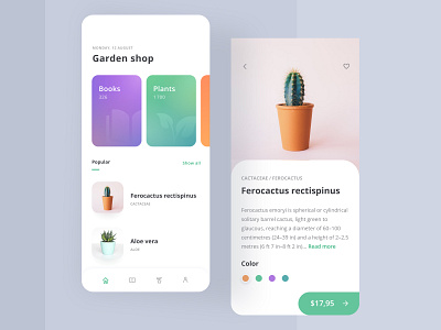 Garden shop app app design app ui design shop ui