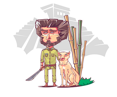 Tomb Finder adventure art beard cartoon cats character design illustration indiana jones machete maya military military rebel pets puma seeker tomb tomb raider uniform