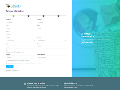 SignUp form page UI/UX design mockup branding forms illustration laundry login logo mockup redesign redesign. signup typography ui uiux ux web website