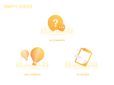 Empty States app branding design dribbble empty empty page emptystate illustration interface design ui web