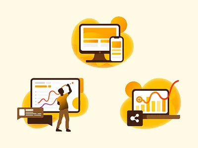 Web Illustration branding characer color design dribbble illustration illustration art interface design share you web