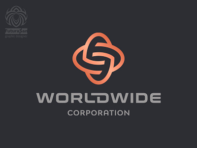 Worldwide Corporation Logo abstraction beautiful black brand branding buy logo communication corporation design geometric geometry global identity logo logotype symbol vector worldwide