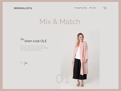 Slow Fashion Shop Page adobexd minimal minimalistic slowfashion ux uxui web webdesign