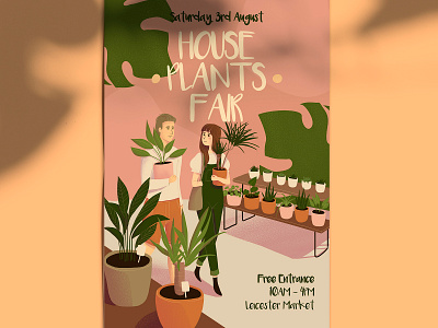 Houseplants Fair Poster design illustration illustration art plant illustration poster poster art posters typography