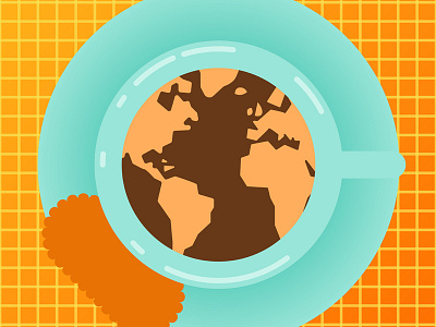 The Caffeine Atlas adobe illustrator advertising color editorial graphic illustration lifestyle travel vector