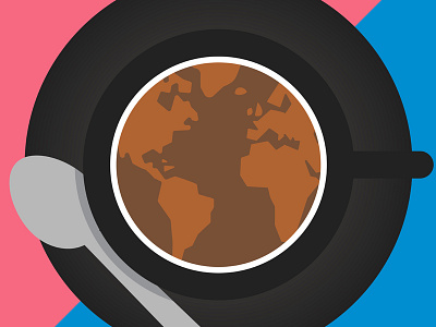The Caffeine Atlas adobe illustrator advertising color editorial graphic illustration lifestyle vector