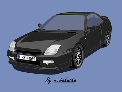 Honda Prelude Illustration art automotive car design graphics honda illustration prelude vector