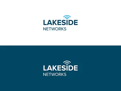 Lakeside Networks Logo branding color design icon logo minimal typography vector