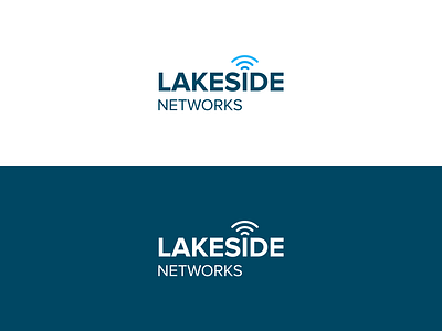 Lakeside Networks Logo branding color design icon logo minimal typography vector
