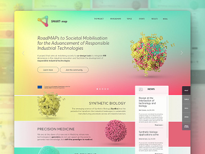 SMART-map Web Homepage europe european project homepage horizon2020 navigation user experience user interface uxui web webdesign website