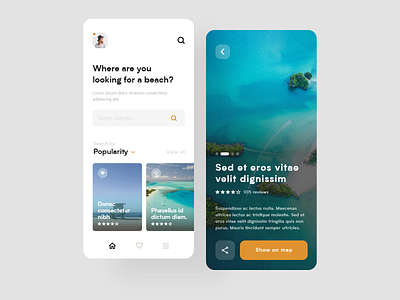 Beach app adobexd app beach design training travel ui ui ux design ui desing uipractice uiux ux design