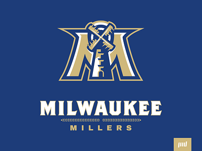 Milwaukee Millers Full Branding brand brand design esports esports logo design farm football m mascot mascot design mascot logo mill millers milwaukee sport logo sports branding sports logo steel wheat wind windmill