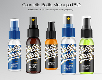 Cosmetic Spray Bottle Mockup 3d design illustration logo mock up mockup mockup design mockupdesign pack visualization