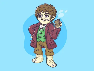 #SMAUGUST Art Challenge 12 | Bilbo Baggins art challenge bilbo bilbo baggins digital illustration draw daily hobbit illustration lord of the rings lotr procreate smaugust the hobbit