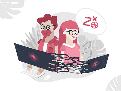 Dribbble dribbble dribbble invitation dribbble invites illustration pink vector