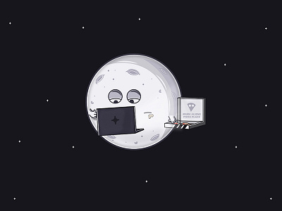 Netflix and Chill black character cinema dark holiday illustration laptop moon movie movies netflix netflix and chill night nights saturday sunday tvshow tvshows weekend weekends