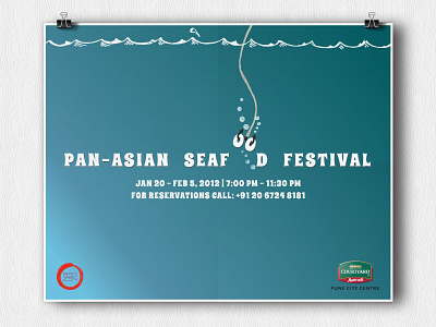 Sea food festival ads design