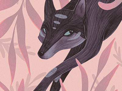 Running wolf animals ipad procreate wolf