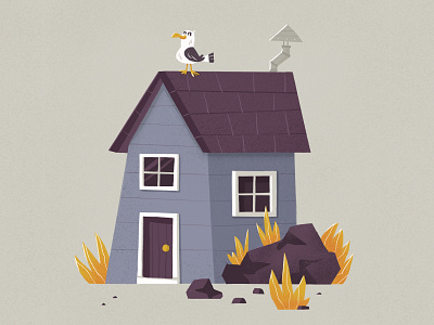 steven seagull cabin character eva galesloot illustration nature procreate skwirrol