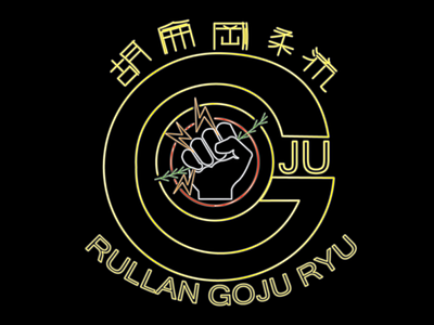 GOJU LED Logo Patch design goju icon illustration led lights logo typography vector