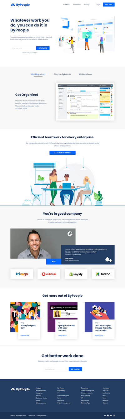 ByPeople - Team Management Software Web Template Design advertising branding chat design dribbble homepage landing landingpage layout marketing template ui web ui website