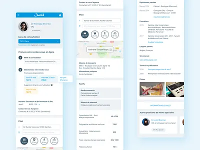 Doctolib doctor profile redesign concept - mobile version appointment booking calendar doctolib doctor health healthcare mobile profile responsive responsive design