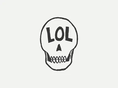 Laughing At Death black and white icon illustration lol sketch skull stoic stoicism