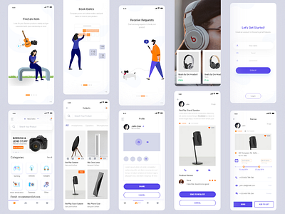 Sharein App app design concept illustration product design ui user experience ux visual design