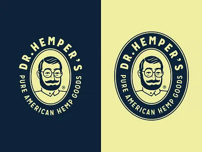 Dr.Hemper's - Pure American Hemp Goods (2/2) badge brand identity branding cbd oil circumventures emblem hemp based logo logo designer logotype marijuana