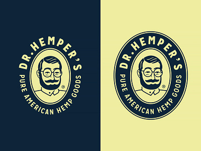 Dr.Hemper's - Pure American Hemp Goods (2/2) badge brand identity branding cbd oil circumventures emblem hemp based logo logo designer logotype marijuana