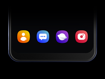 Samsung Galaxy M series icons aware casual chill colorful first impression fold galaxy gradient gui icon iconography layered mobile samsung ui