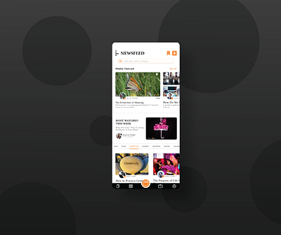 Newsfeed UI app design iphone news newsfeed ui