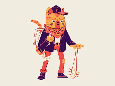 Post-Catpocalypse animal cat character character design cute illustration minimal post apocalyptic