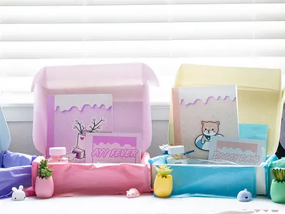 MoodyKit Subscription Boxes branding design illustration packaging product design subscription box