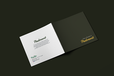 PIEDMONT booklet design layout product design saddle stitch travel agency