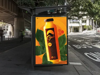 Ojas Orange Juice advertisement advertising branding branding concept concept drink mockup packaging packaging design product design product packaging