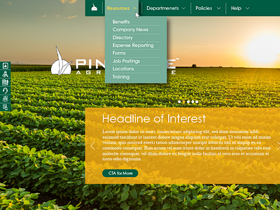 Wireframe Menu Drop Intranet ui user experience ux web design