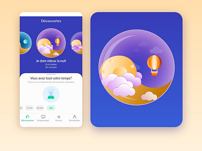 Dream... ui ux xd material illustration